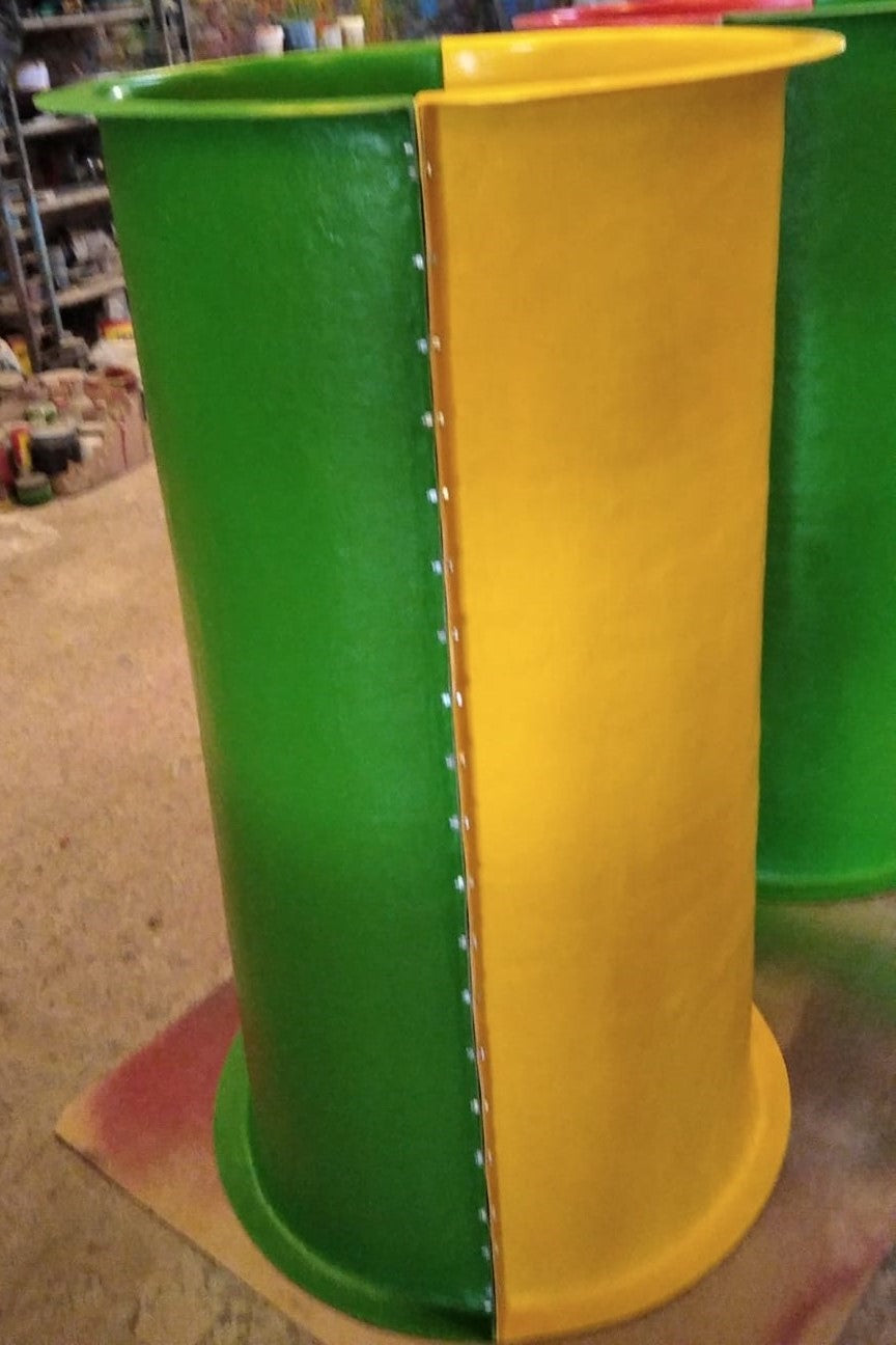 Túnel de fibra de vidrio para niños liso